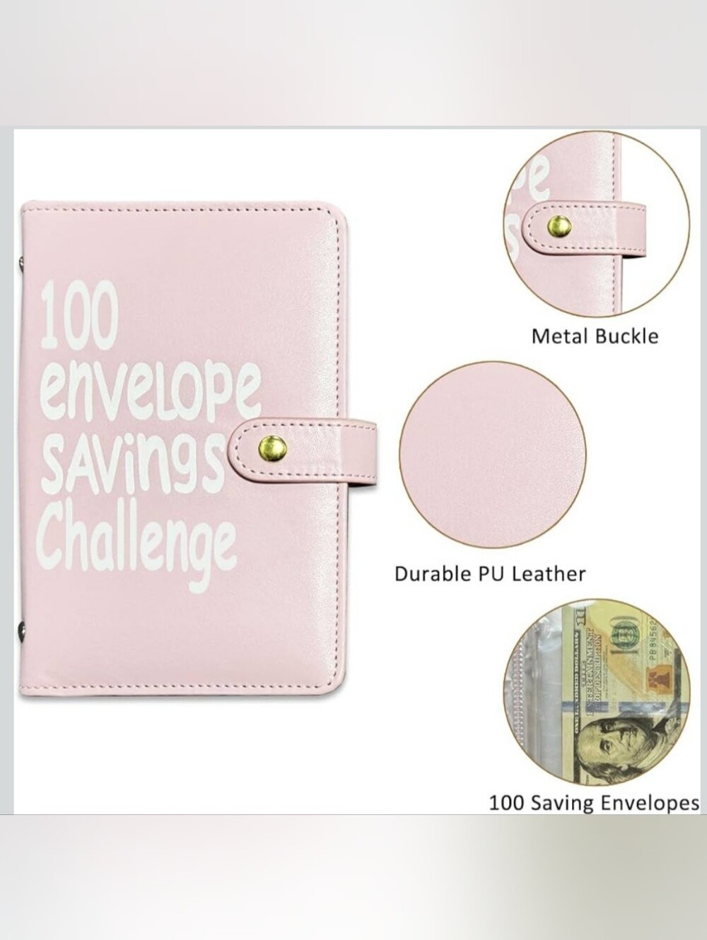NEW 100 Envelopes Savings Challenge Binder